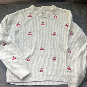 A New Day Cream Cherry Sweater